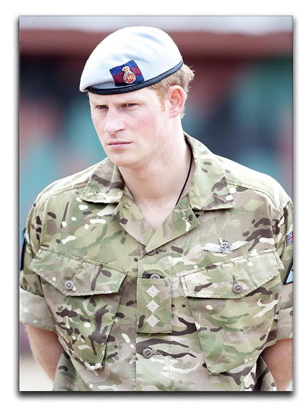 Prince Harry in uniform during a tour of Jamaica Canvas Print or Poster  - Canvas Art Rocks - 1