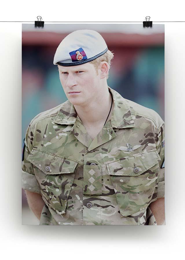 Prince Harry in uniform during a tour of Jamaica Canvas Print or Poster - Canvas Art Rocks - 2
