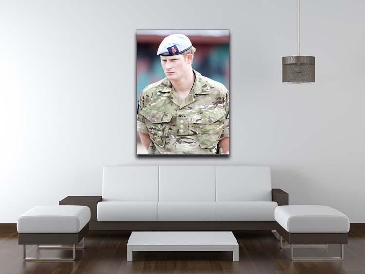 Prince Harry in uniform during a tour of Jamaica Canvas Print or Poster - Canvas Art Rocks - 4