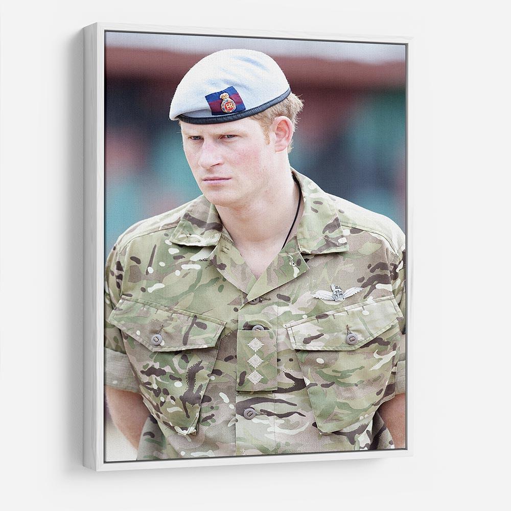 Prince Harry in uniform during a tour of Jamaica HD Metal Print