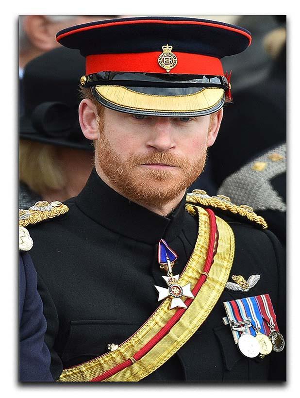 Prince Harry in uniform during ceremonies in Staffordshire Canvas Print or Poster  - Canvas Art Rocks - 1
