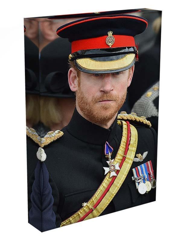 Prince Harry in uniform during ceremonies in Staffordshire Canvas Print or Poster - Canvas Art Rocks - 3