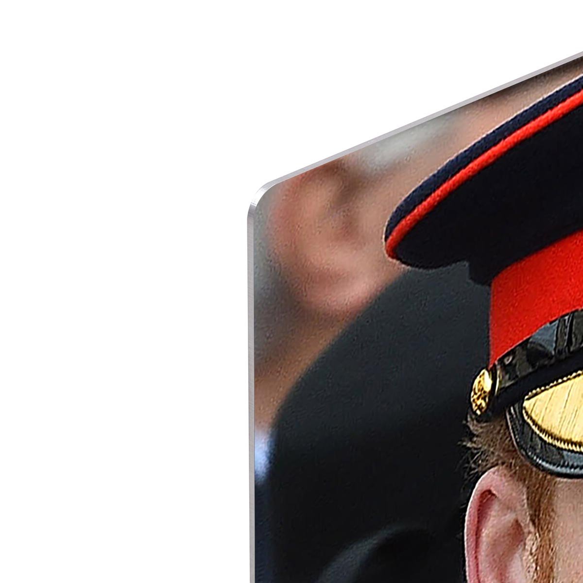 Prince Harry in uniform during ceremonies in Staffordshire HD Metal Print