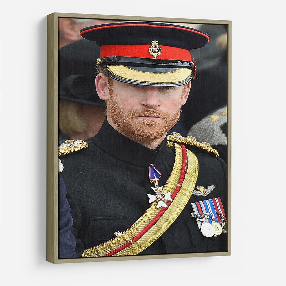 Prince Harry in uniform during ceremonies in Staffordshire HD Metal Print