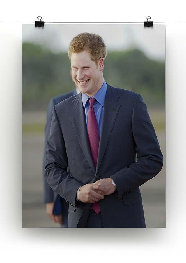 Prince Harry on a royal visit to Belize Canvas Print or Poster - Canvas Art Rocks - 2