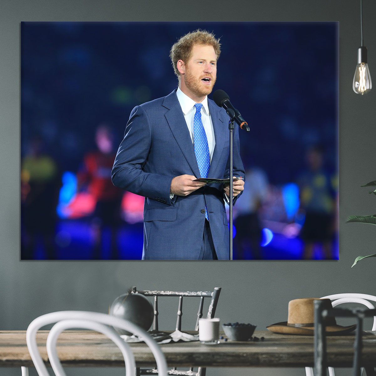 Prince Harry opening the Rugby World Cup 2015 Canvas Print or Poster