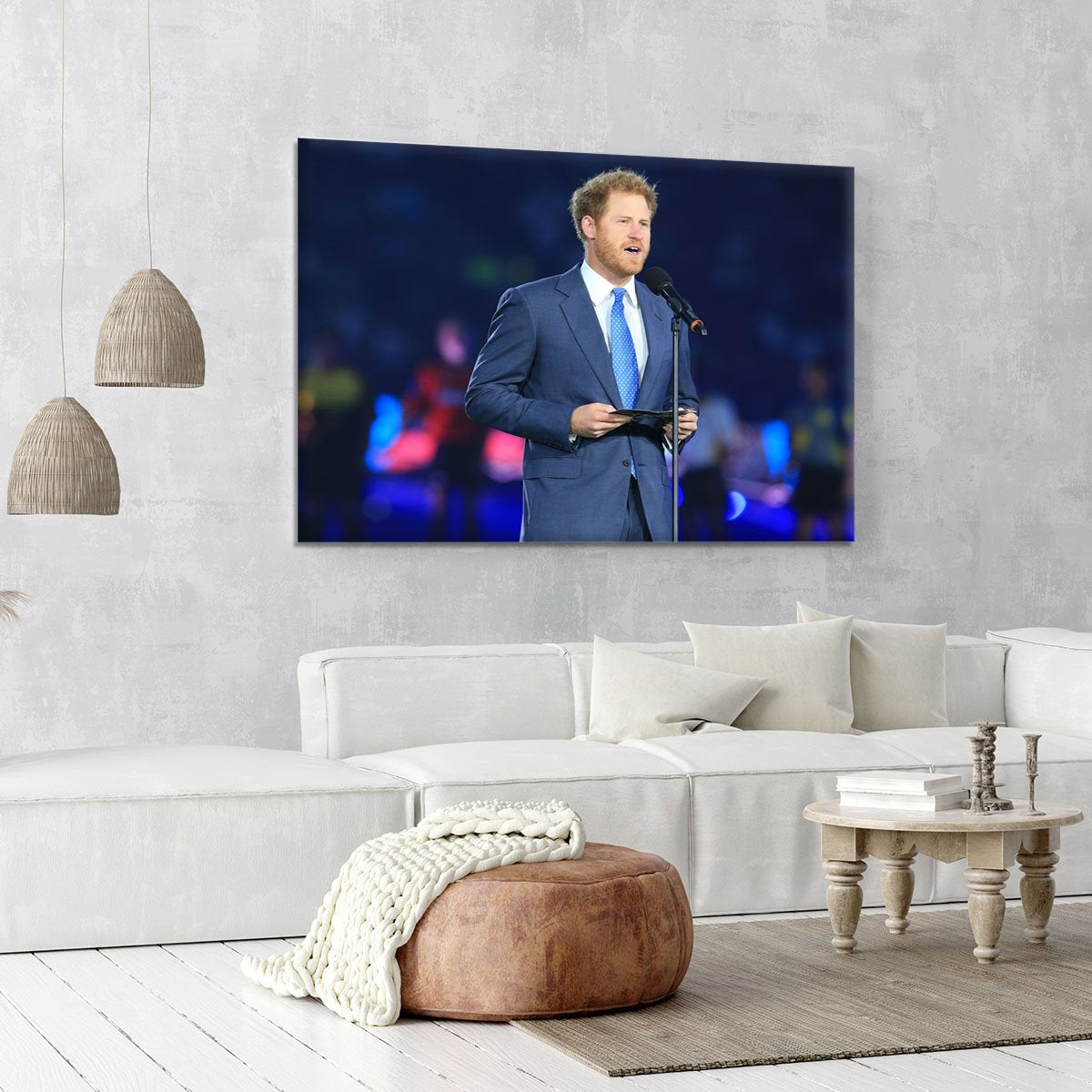 Prince Harry opening the Rugby World Cup 2015 Canvas Print or Poster