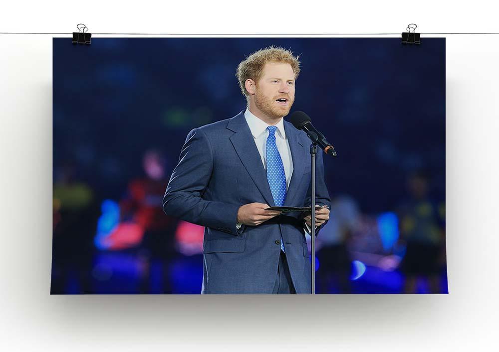 Prince Harry opening the Rugby World Cup 2015 Canvas Print or Poster - Canvas Art Rocks - 2