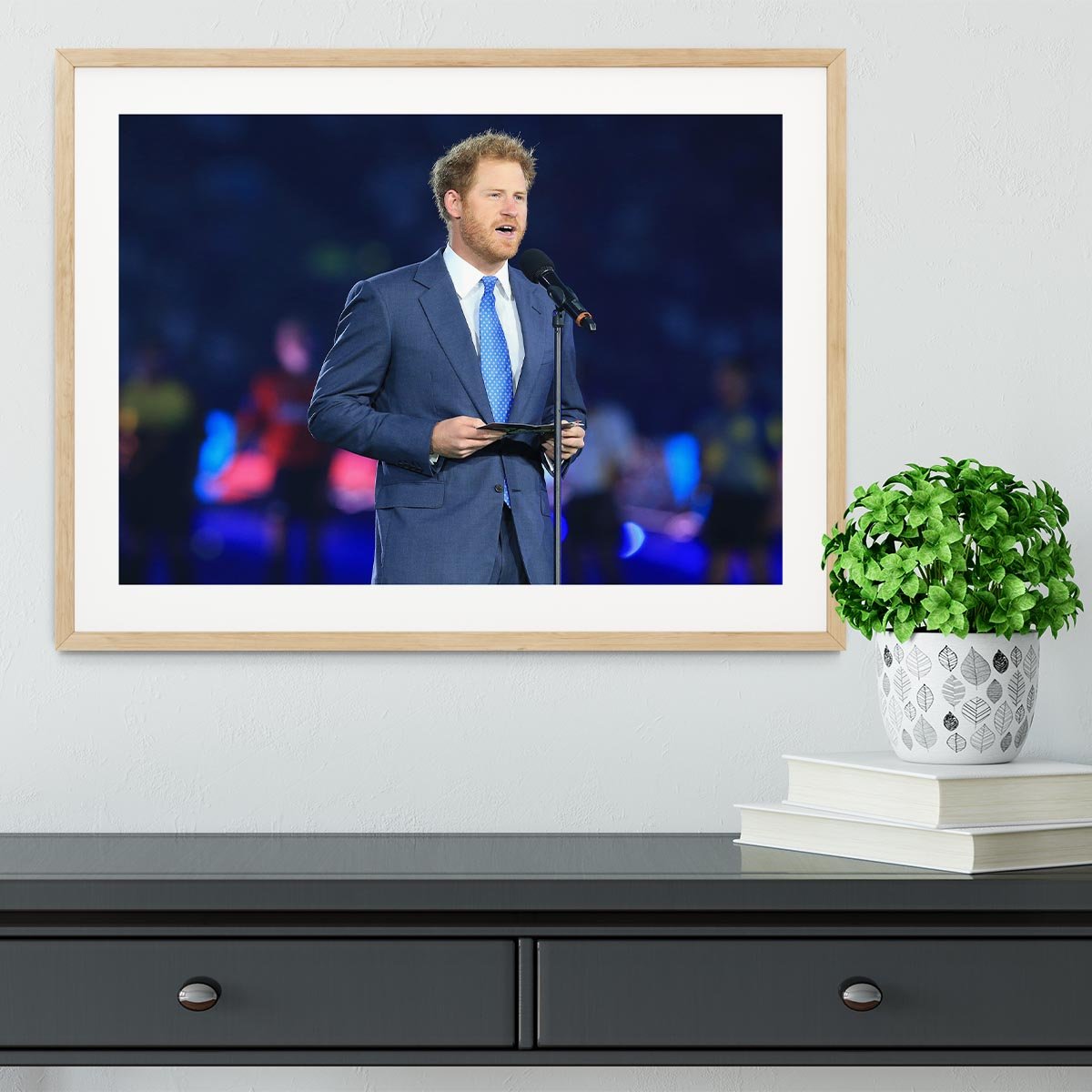 Prince Harry opening the Rugby World Cup 2015 Framed Print - Canvas Art Rocks - 3