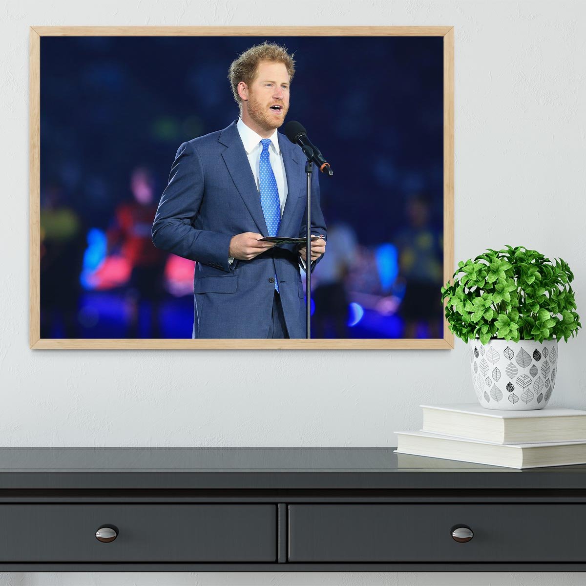 Prince Harry opening the Rugby World Cup 2015 Framed Print - Canvas Art Rocks - 4