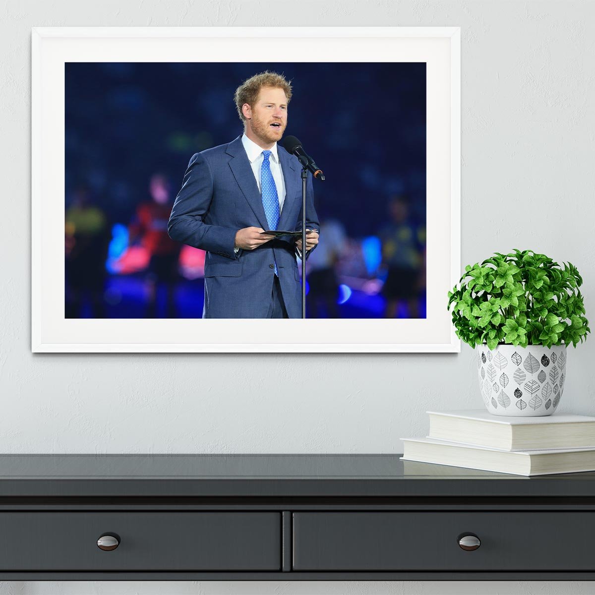 Prince Harry opening the Rugby World Cup 2015 Framed Print - Canvas Art Rocks - 5