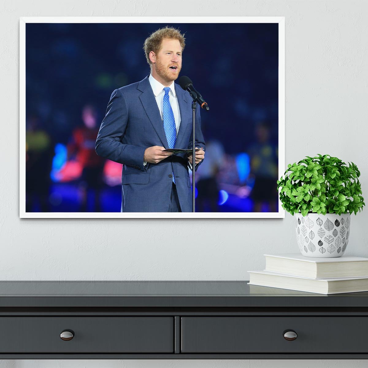 Prince Harry opening the Rugby World Cup 2015 Framed Print - Canvas Art Rocks -6