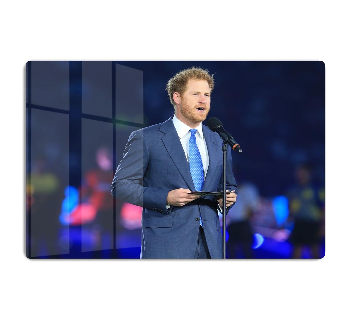 Prince Harry opening the Rugby World Cup 2015 HD Metal Print