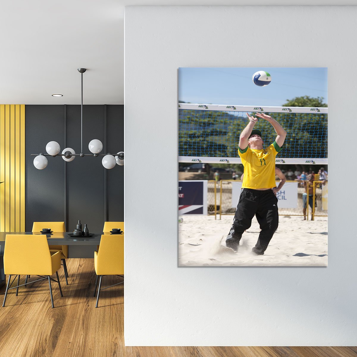 Prince Harry playing volleyball in Rio De Janeiro Brazil Canvas Print or Poster