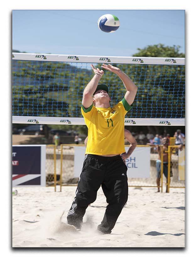 Prince Harry playing volleyball in Rio De Janeiro Brazil Canvas Print or Poster  - Canvas Art Rocks - 1