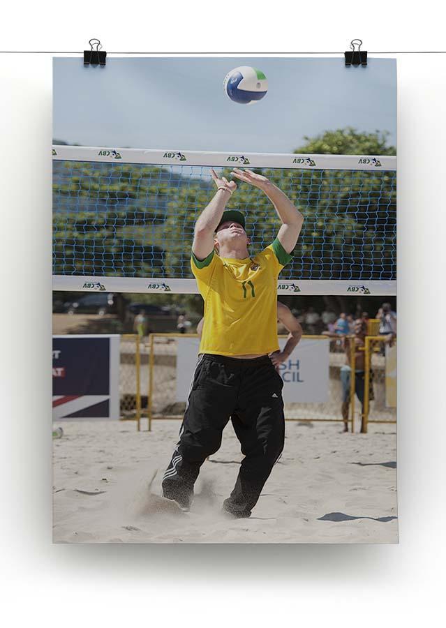 Prince Harry playing volleyball in Rio De Janeiro Brazil Canvas Print or Poster - Canvas Art Rocks - 2