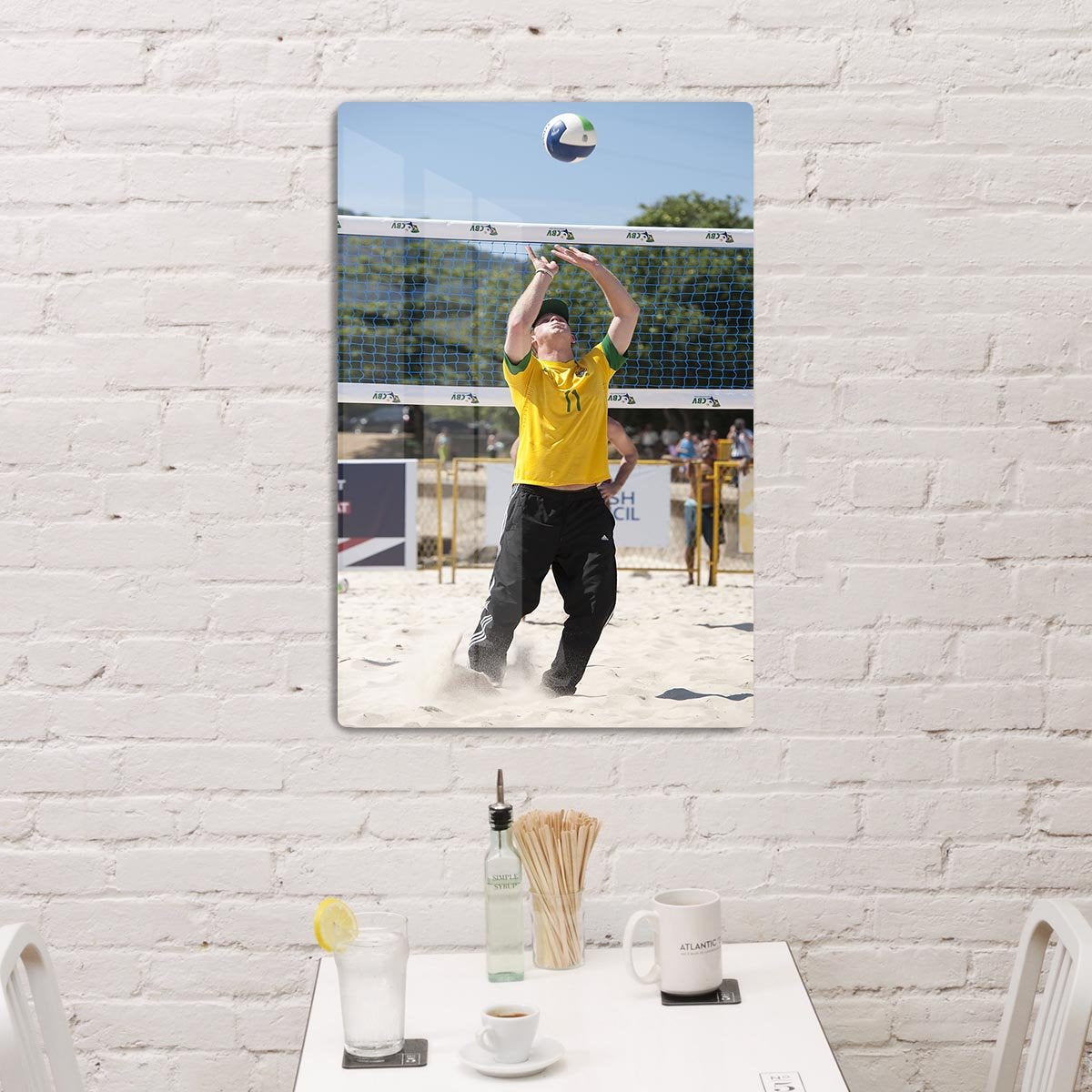 Prince Harry playing volleyball in Rio De Janeiro Brazil HD Metal Print