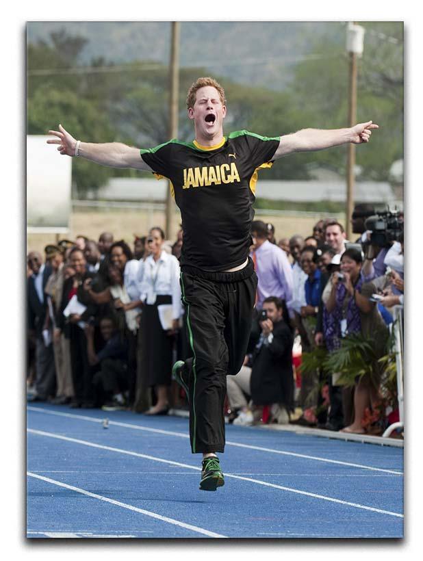 Prince Harry racing in Kingston Jamaica Canvas Print or Poster  - Canvas Art Rocks - 1