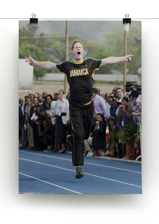 Prince Harry racing in Kingston Jamaica Canvas Print or Poster - Canvas Art Rocks - 2