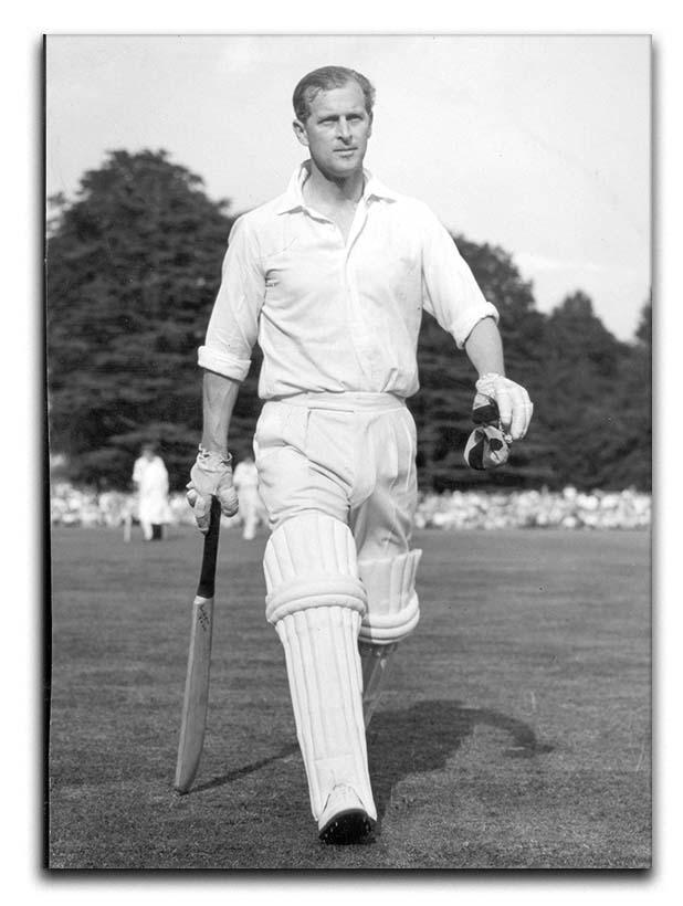Prince Philip as cricket captain in a charity match Canvas Print or Poster  - Canvas Art Rocks - 1