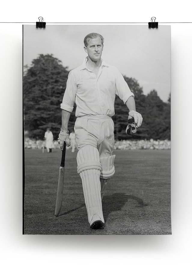Prince Philip as cricket captain in a charity match Canvas Print or Poster - Canvas Art Rocks - 2