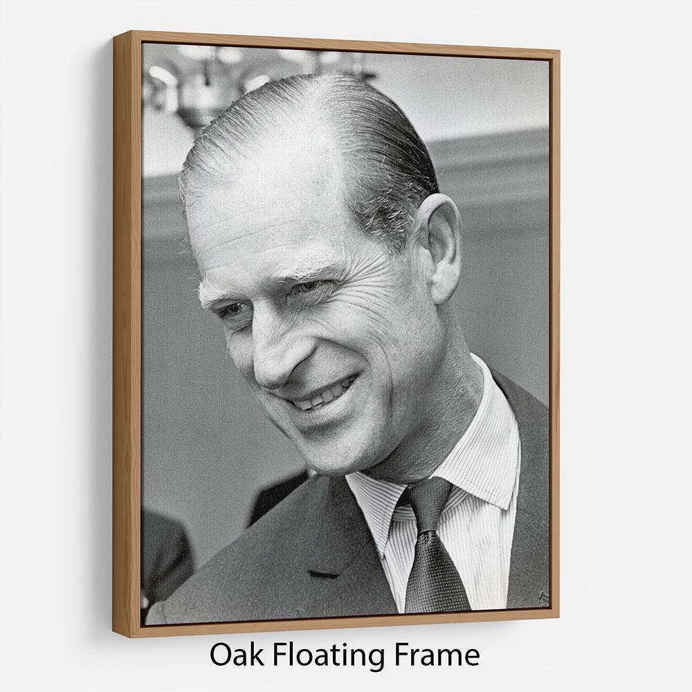 Prince Philip at Imperial House London Floating Frame Canvas