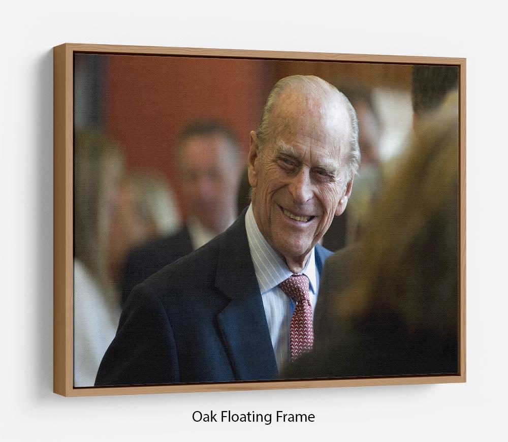 Prince Philip at the Journalists Charity at Stationers Hall Floating Frame Canvas