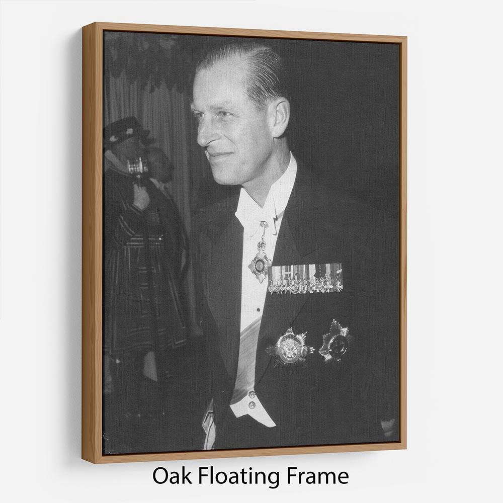 Prince Philip attending the opera at Covent Garden Floating Frame Canvas