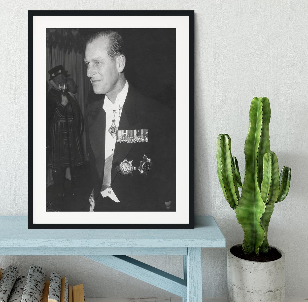Prince Philip attending the opera at Covent Garden Framed Print - Canvas Art Rocks - 1