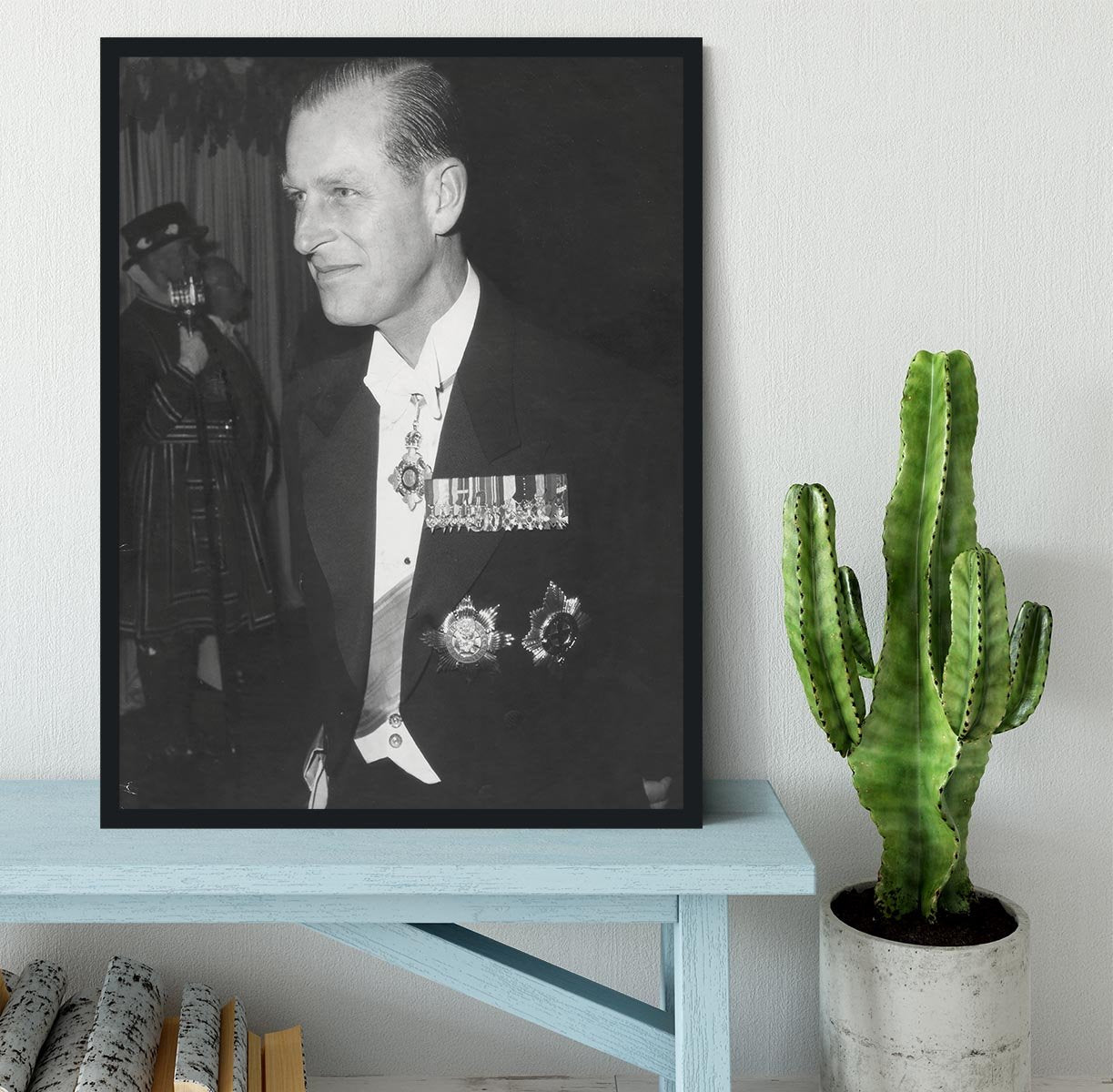 Prince Philip attending the opera at Covent Garden Framed Print - Canvas Art Rocks - 2