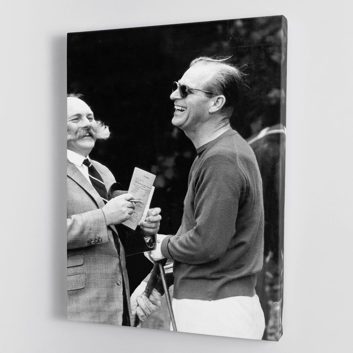 Prince Philip chatting with the comedian Jimmy Edwards Canvas Print or Poster