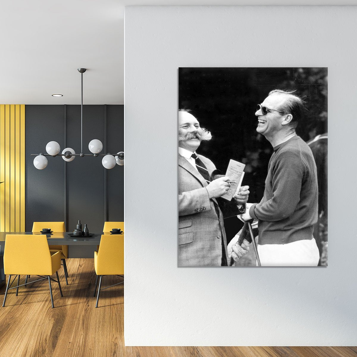 Prince Philip chatting with the comedian Jimmy Edwards Canvas Print or Poster