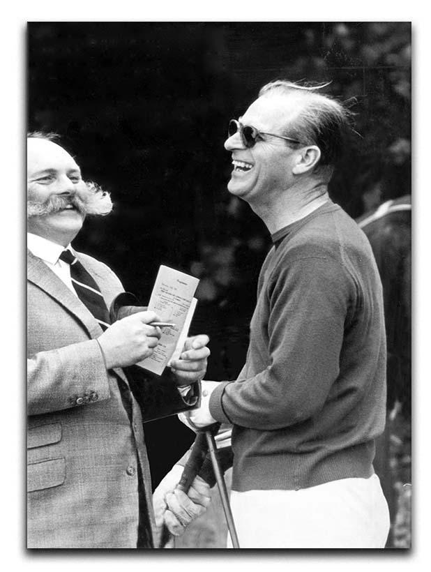 Prince Philip chatting with the comedian Jimmy Edwards Canvas Print or Poster  - Canvas Art Rocks - 1