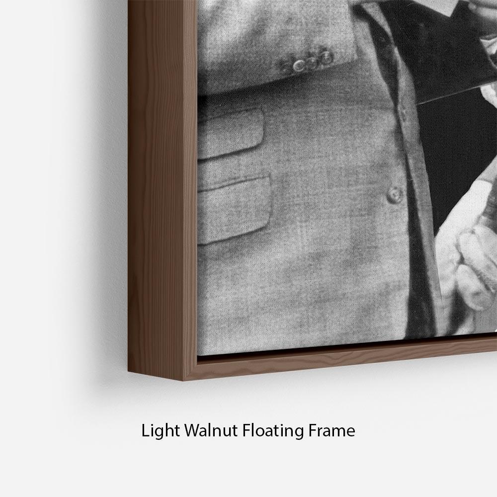 Prince Philip chatting with the comedian Jimmy Edwards Floating Frame Canvas