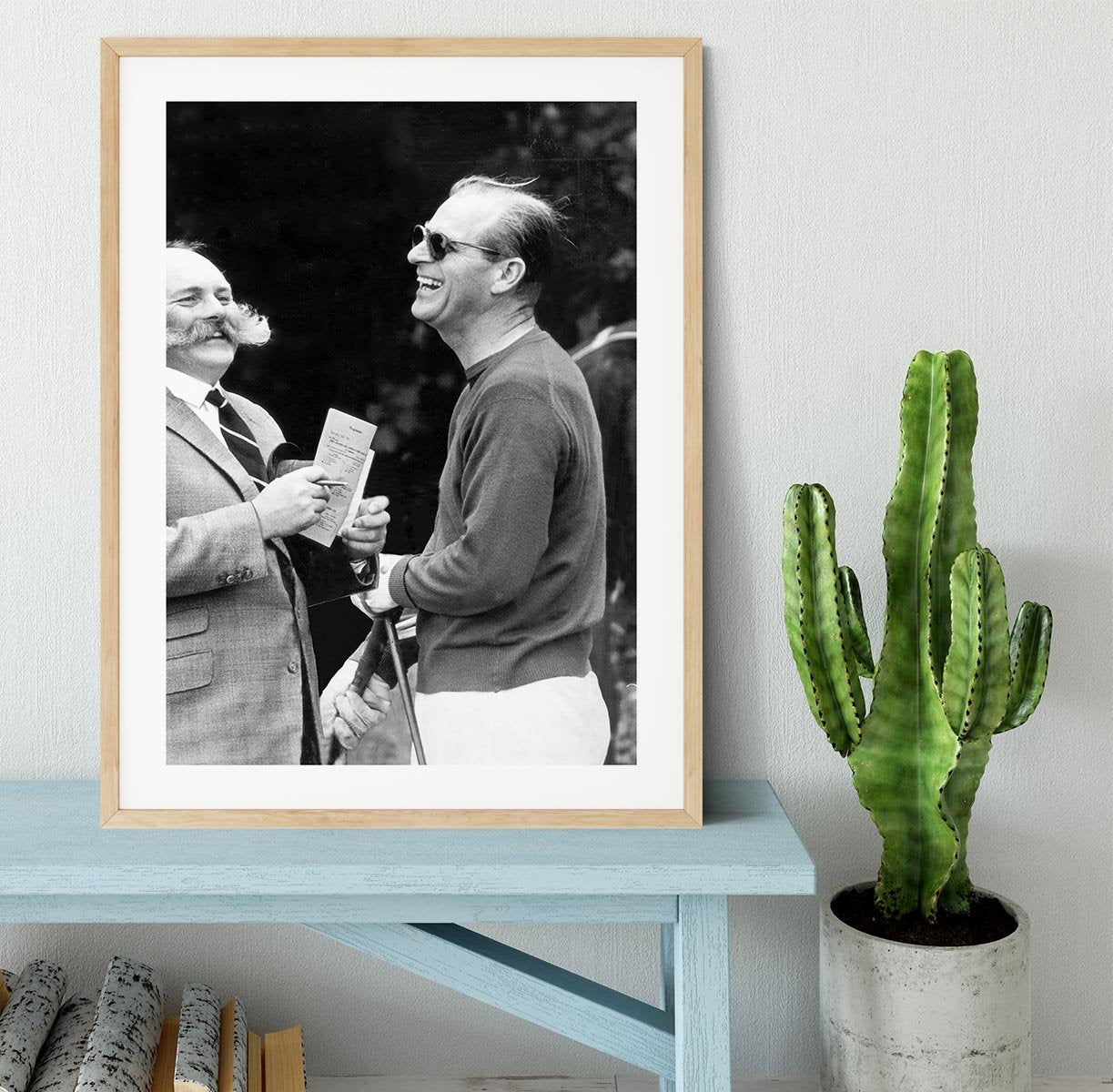 Prince Philip chatting with the comedian Jimmy Edwards Framed Print - Canvas Art Rocks - 3