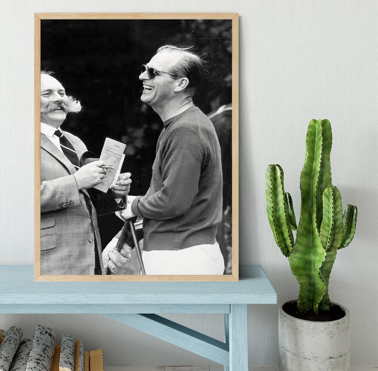 Prince Philip chatting with the comedian Jimmy Edwards Framed Print - Canvas Art Rocks - 4