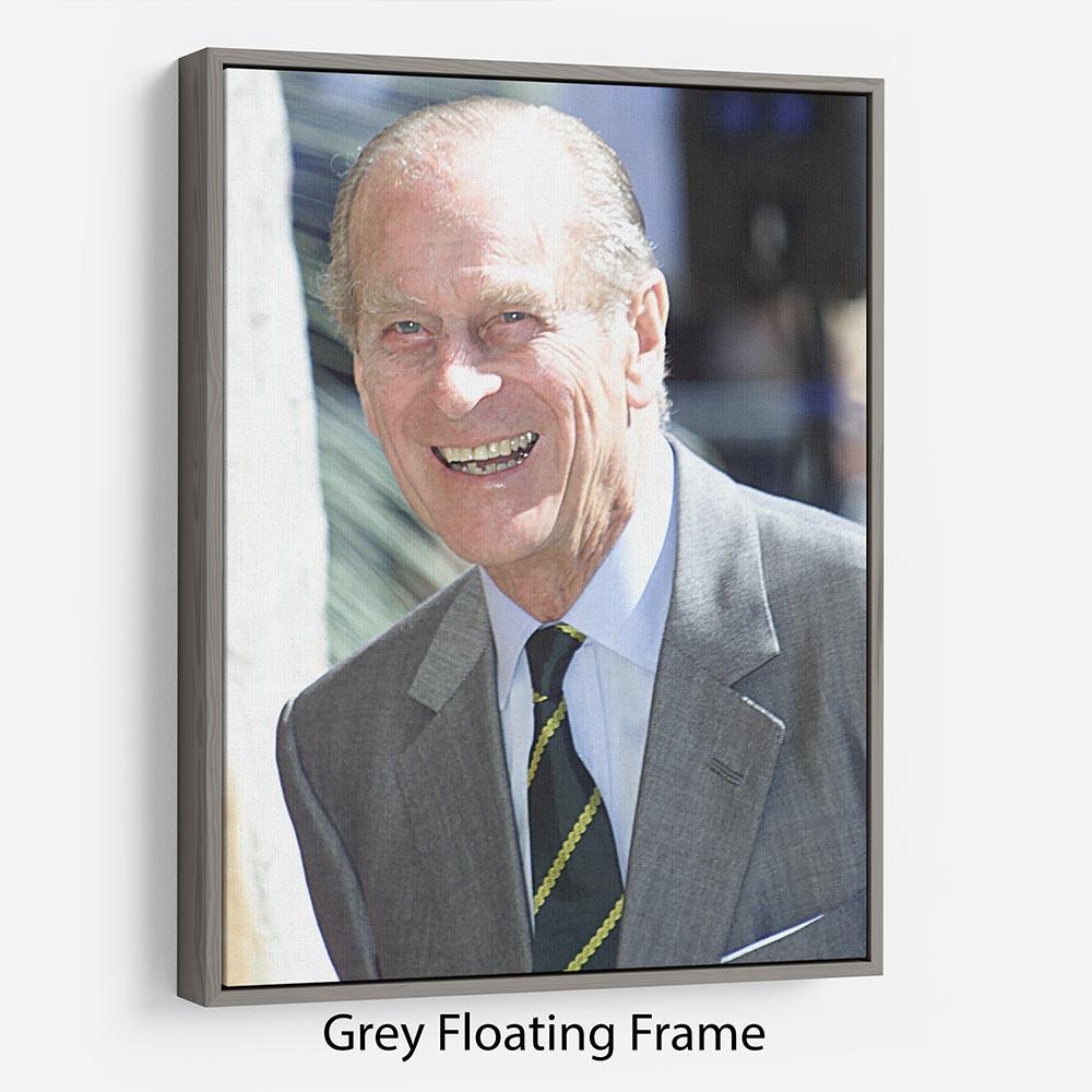 Prince Philip during a tour of Australia Floating Frame Canvas