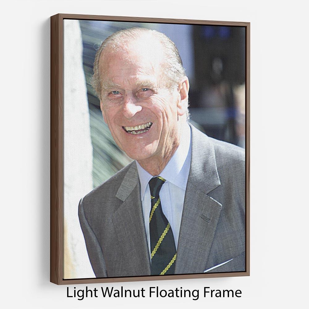 Prince Philip during a tour of Australia Floating Frame Canvas