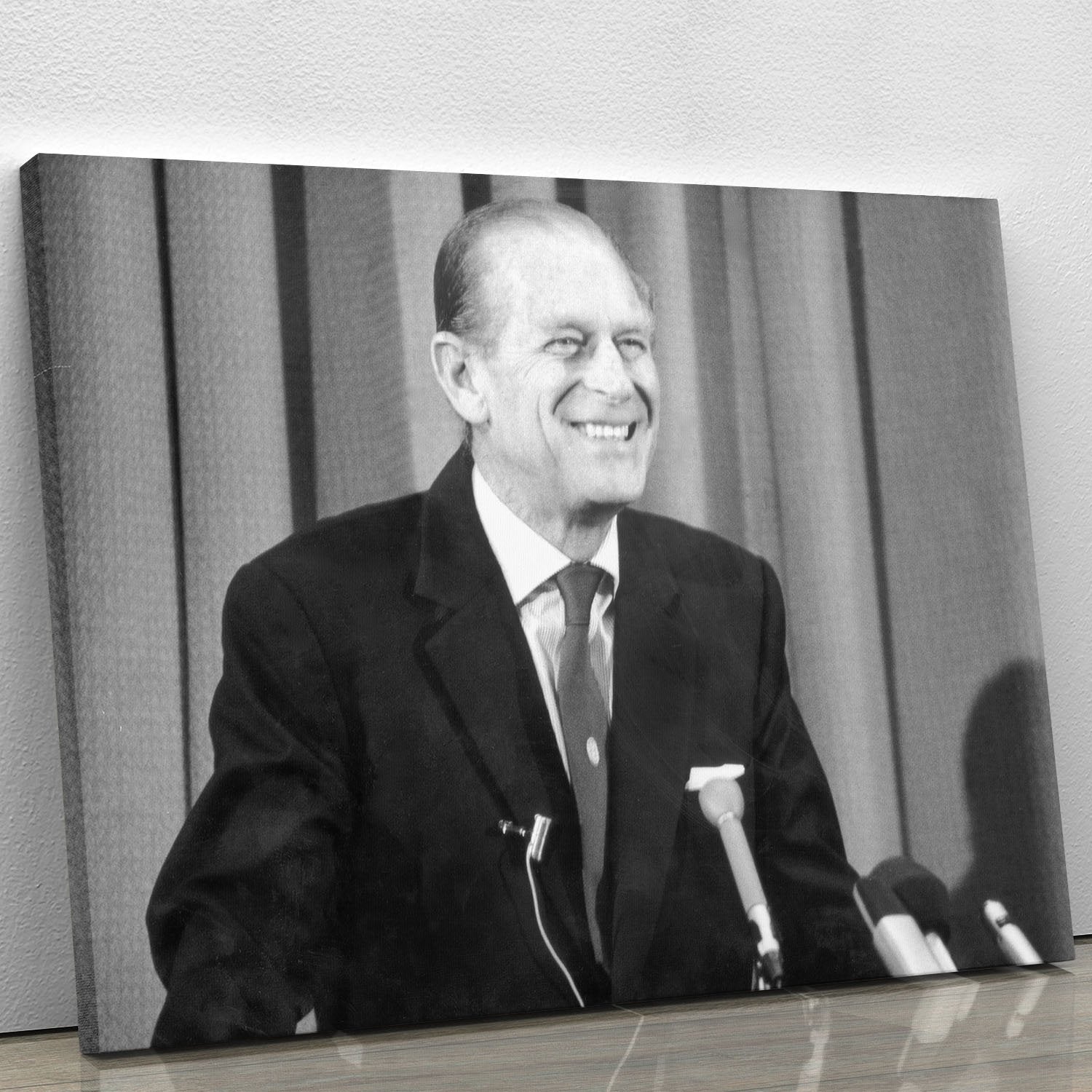 Prince Philip giving a lecture at Hudson Bay House Canvas Print or Poster