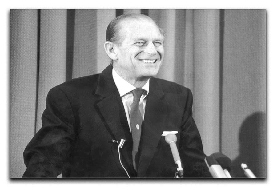 Prince Philip giving a lecture at Hudson Bay House Canvas Print or Poster  - Canvas Art Rocks - 1
