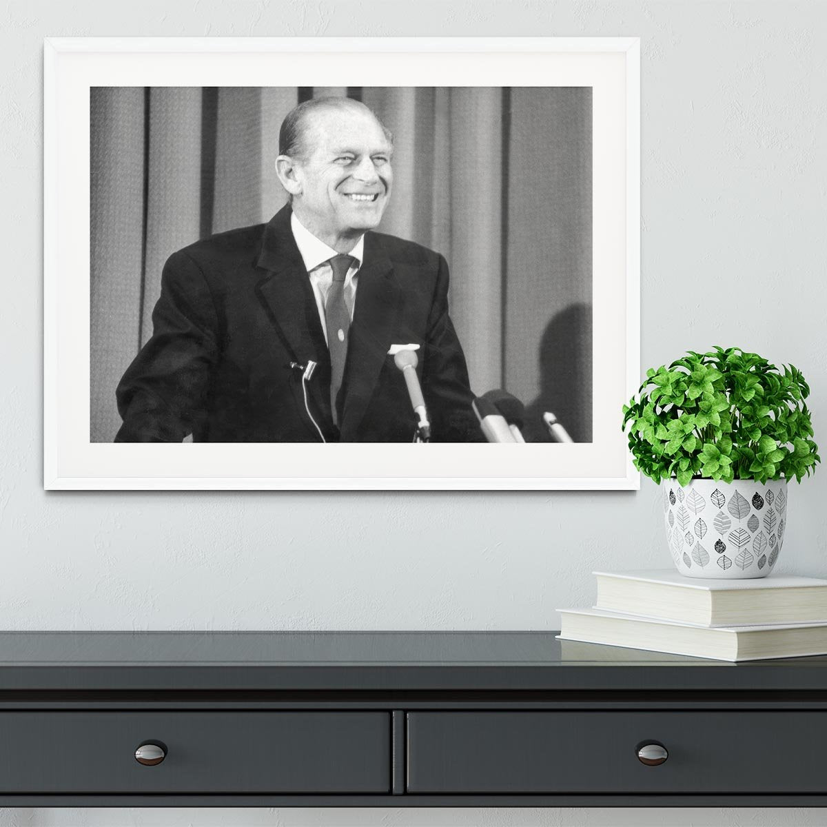 Prince Philip giving a lecture at Hudson Bay House Framed Print - Canvas Art Rocks - 5