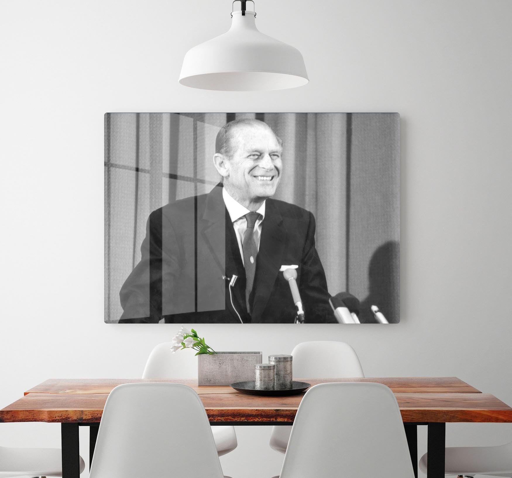 Prince Philip giving a lecture at Hudson Bay House HD Metal Print