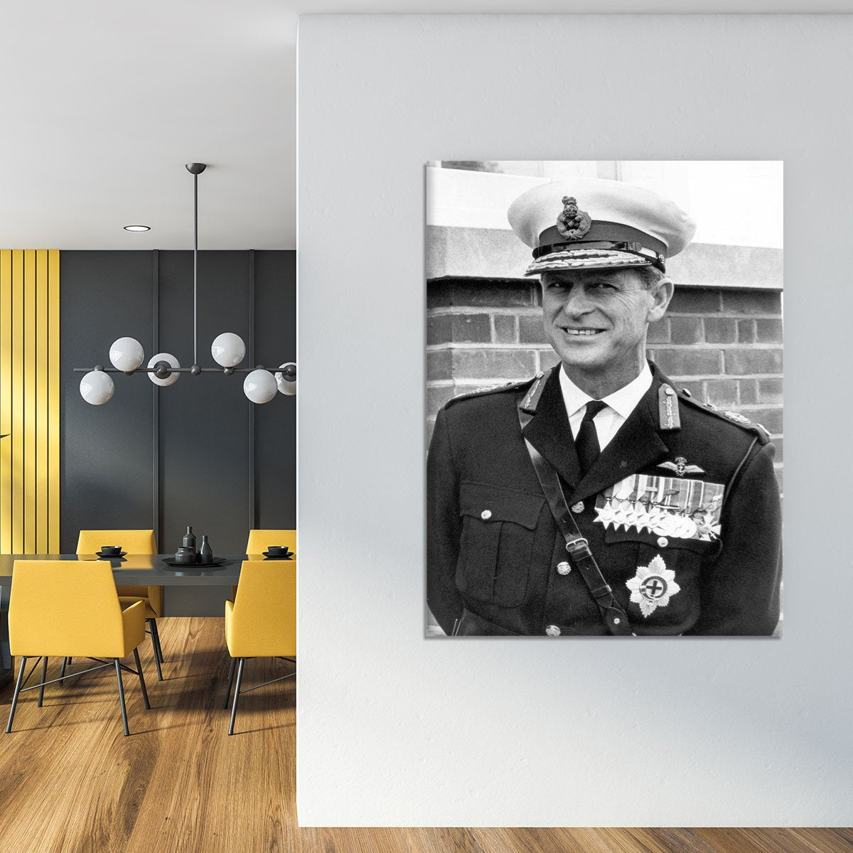 Prince Philip in Royal Marines uniform Canvas Print or Poster