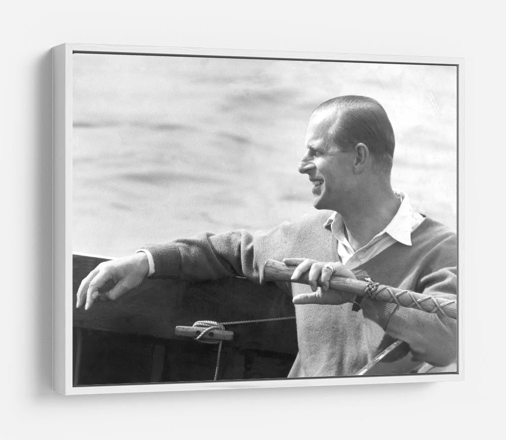 Prince Philip in a sailing race at Cowes Isle of Wight HD Metal Print