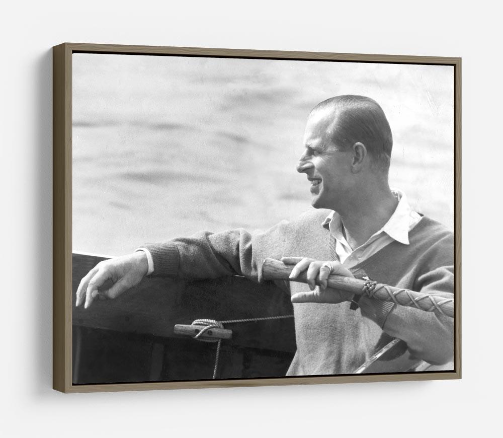 Prince Philip in a sailing race at Cowes Isle of Wight HD Metal Print