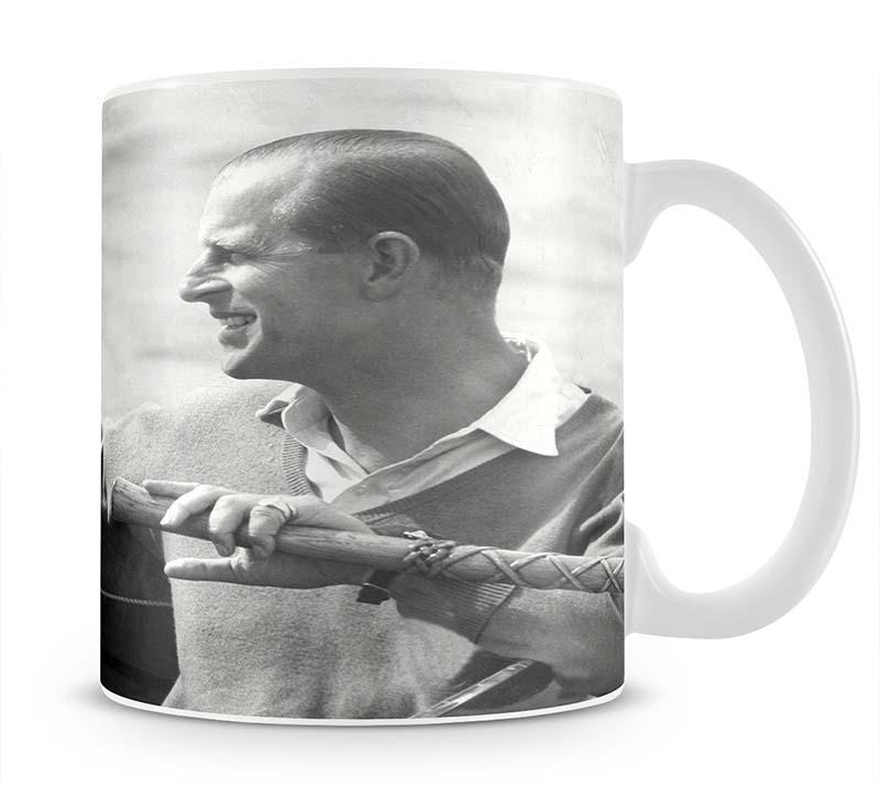 Prince Philip in a sailing race at Cowes Isle of Wight Mug - Canvas Art Rocks - 1
