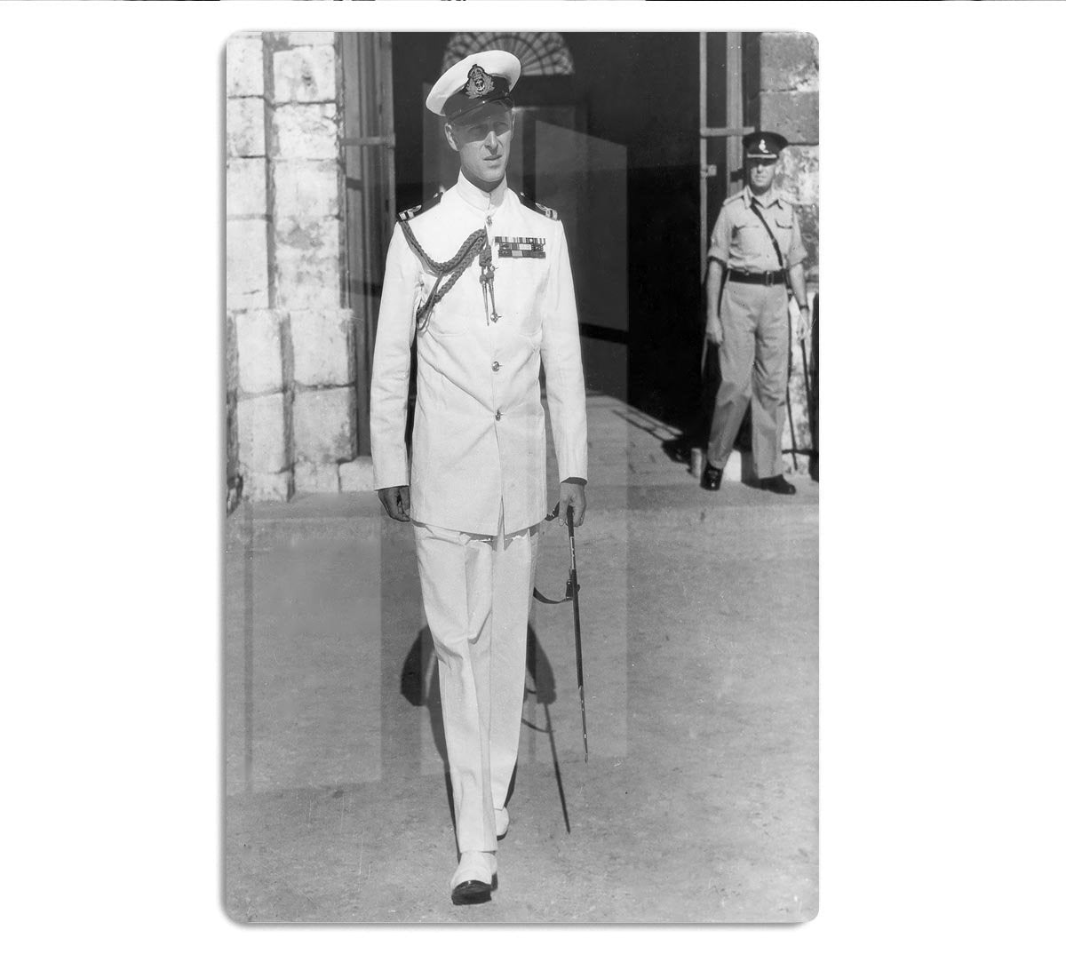 Prince Philip in naval uniform in Malta HD Metal Print