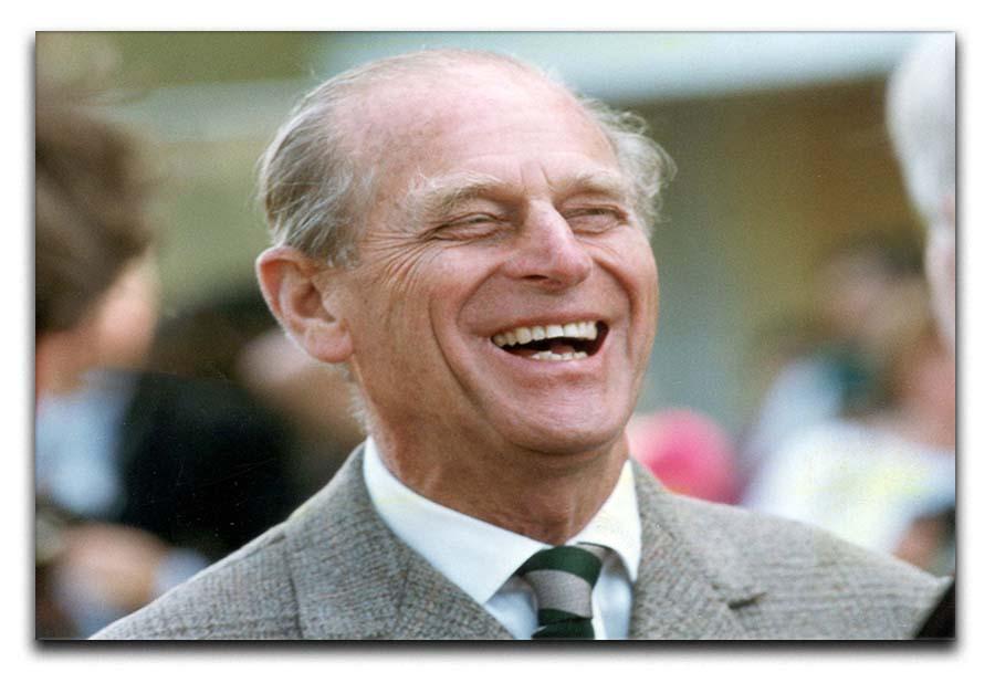 Prince Philip laughing at the Royal Windsor Horse Show Canvas Print or Poster  - Canvas Art Rocks - 1