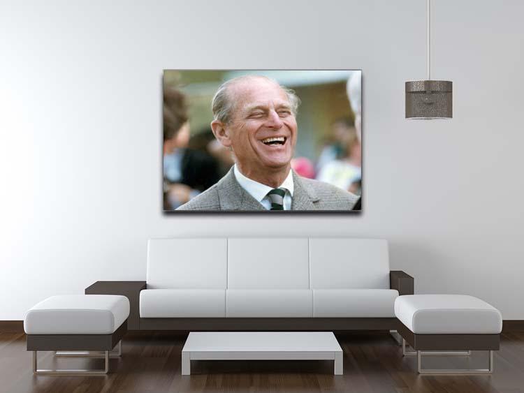 Prince Philip laughing at the Royal Windsor Horse Show Canvas Print or Poster - Canvas Art Rocks - 4