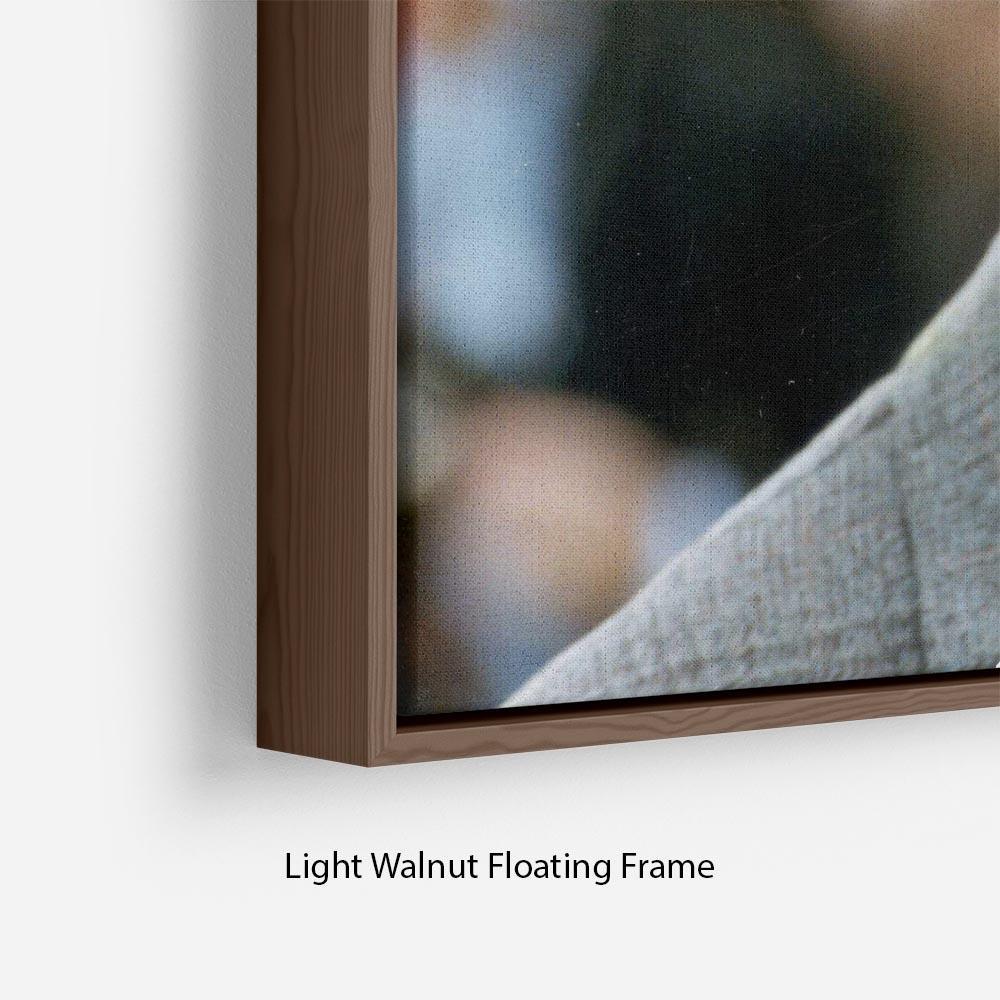 Prince Philip laughing at the Royal Windsor Horse Show Floating Frame Canvas